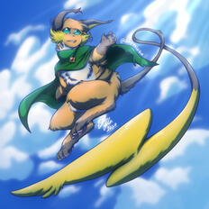 Colored Fullbody Drawing & Background Example