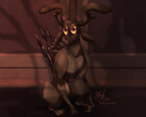 Colored Fullbody Drawing & Background Example