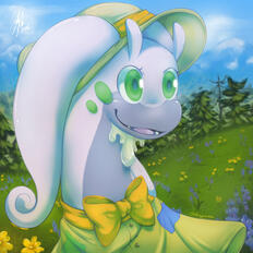 Simple Colored Bust Drawing Example | Detailed BG